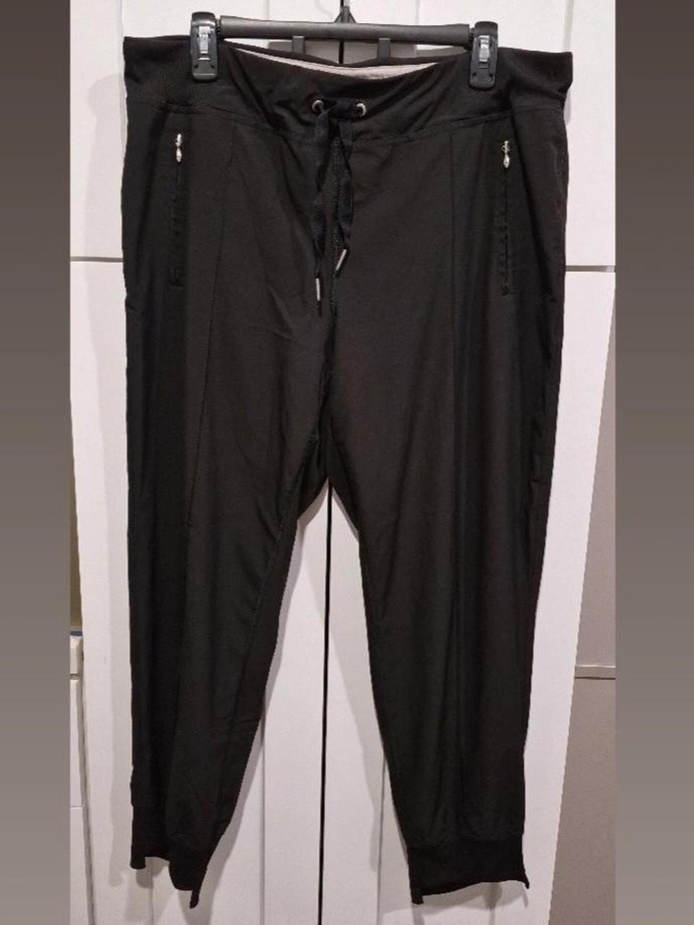 Black Jogger Pants - Drawstring Waist